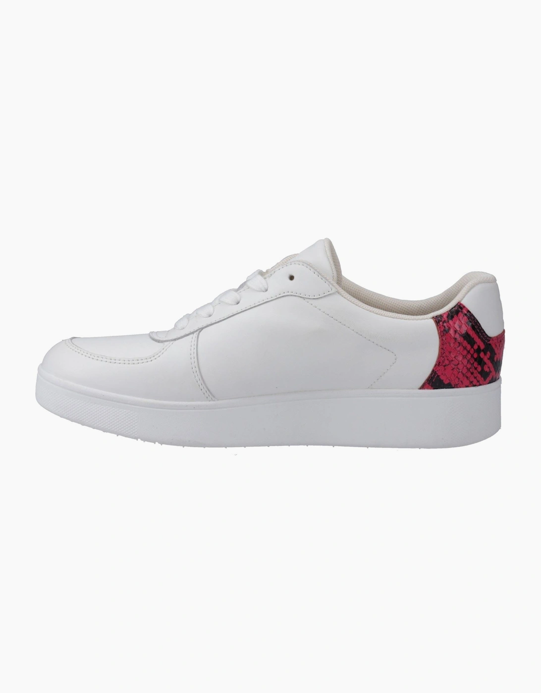 Fitflop Rally Snakeprint-Backtab Leather Women's Urban White/Wild Raspberry Trainers