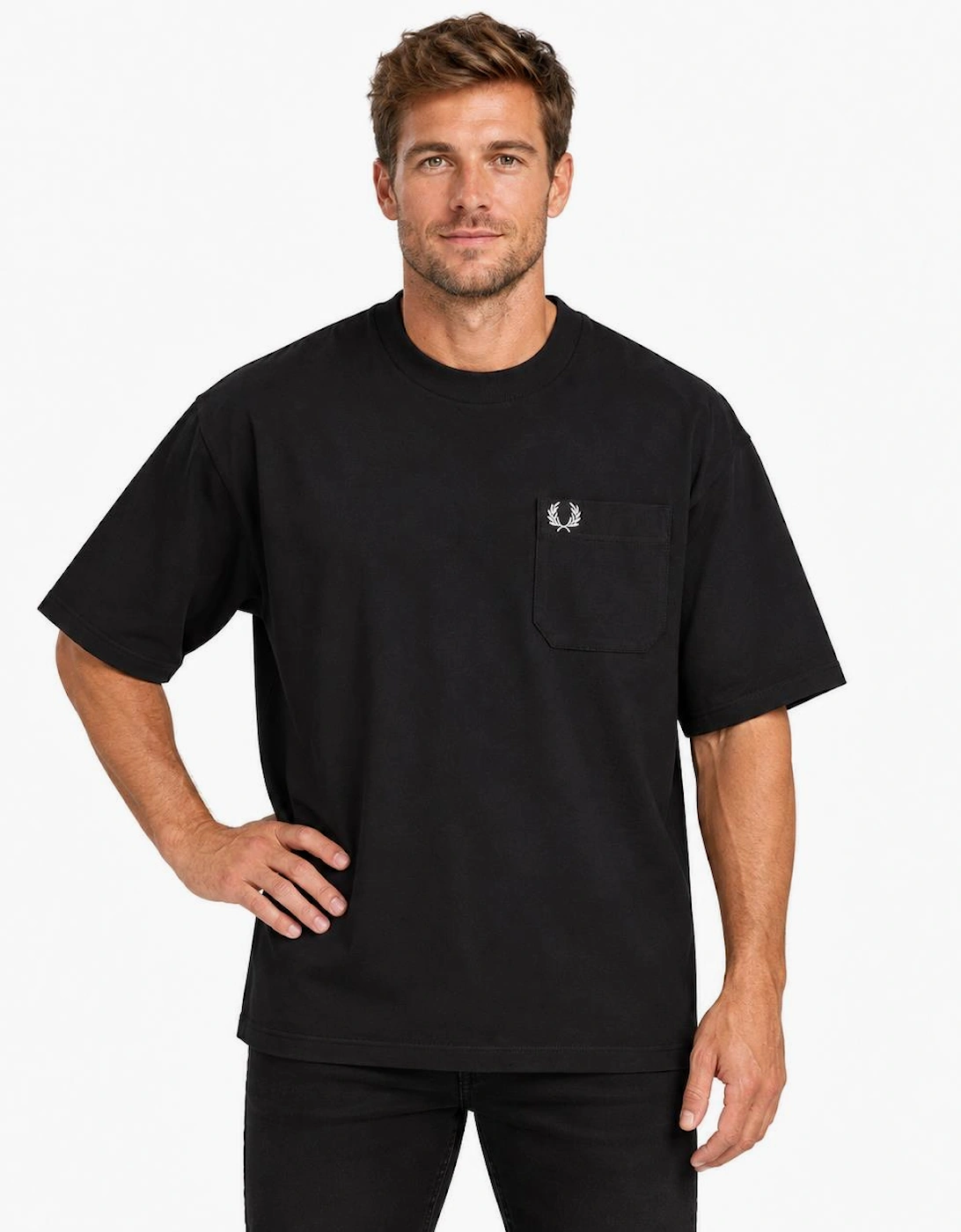 Fred Perry Relaxed Pocket T-Shirt Black