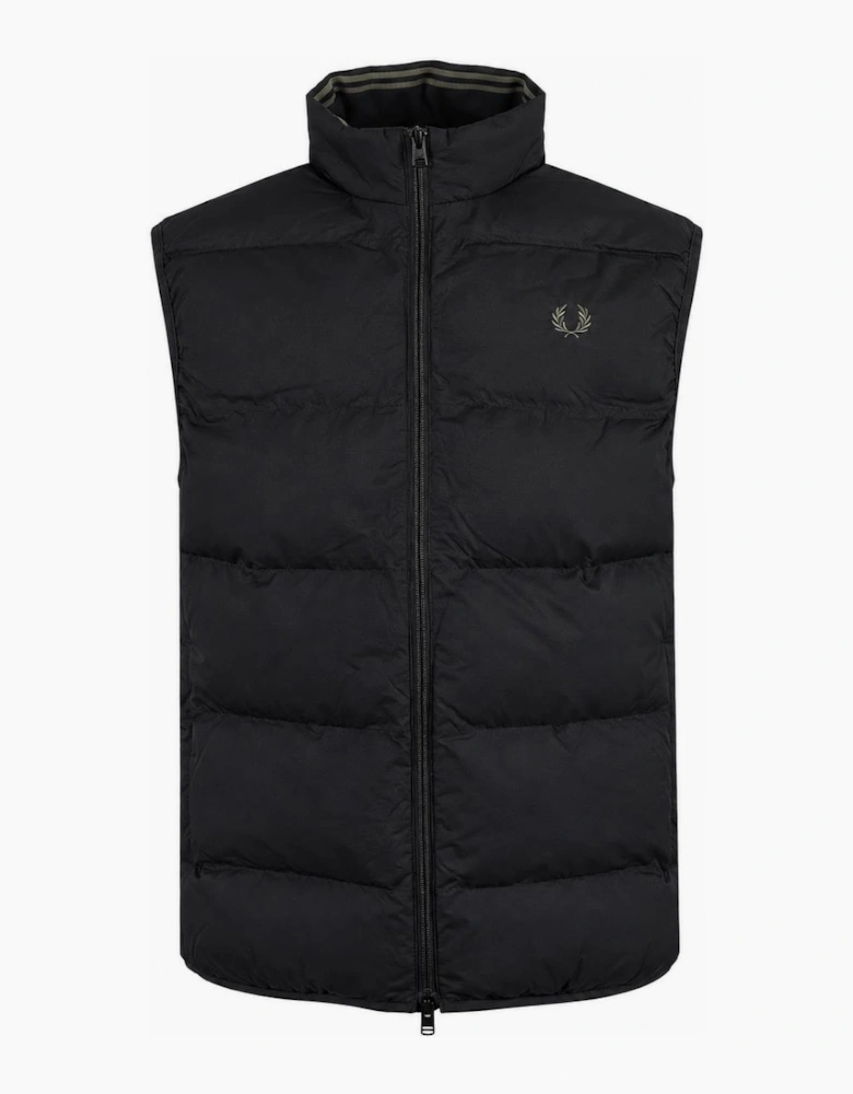 Fred Perry Insulated Padded Gilet Black/Laurel Wreath Green
