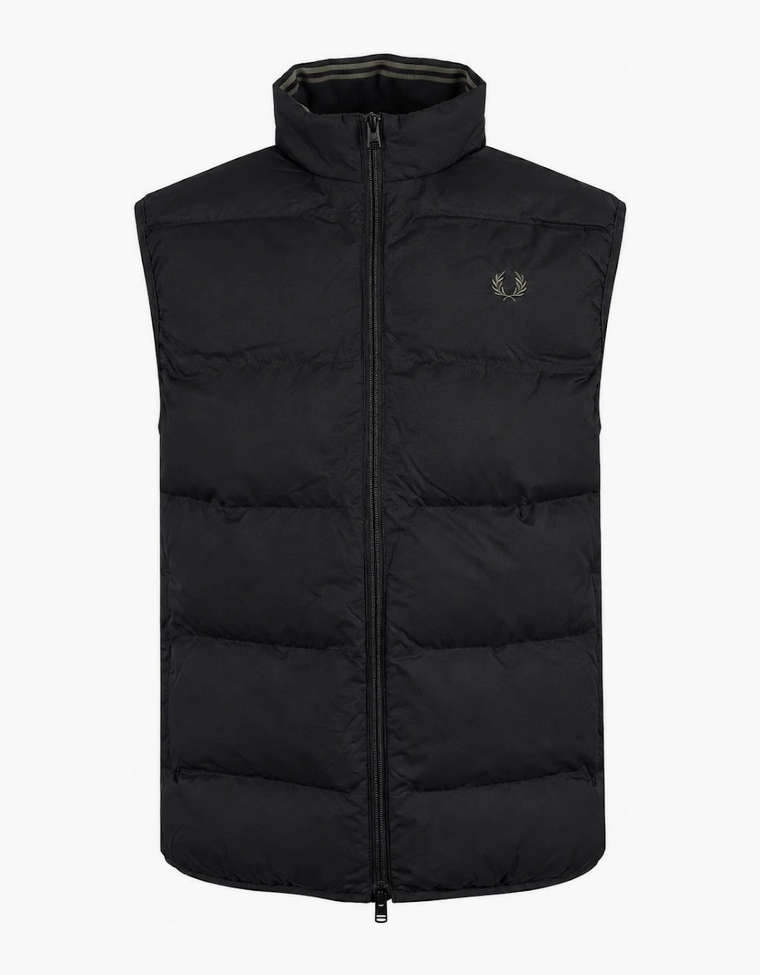 Fred Perry Insulated Padded Gilet Black/Laurel Wreath Green