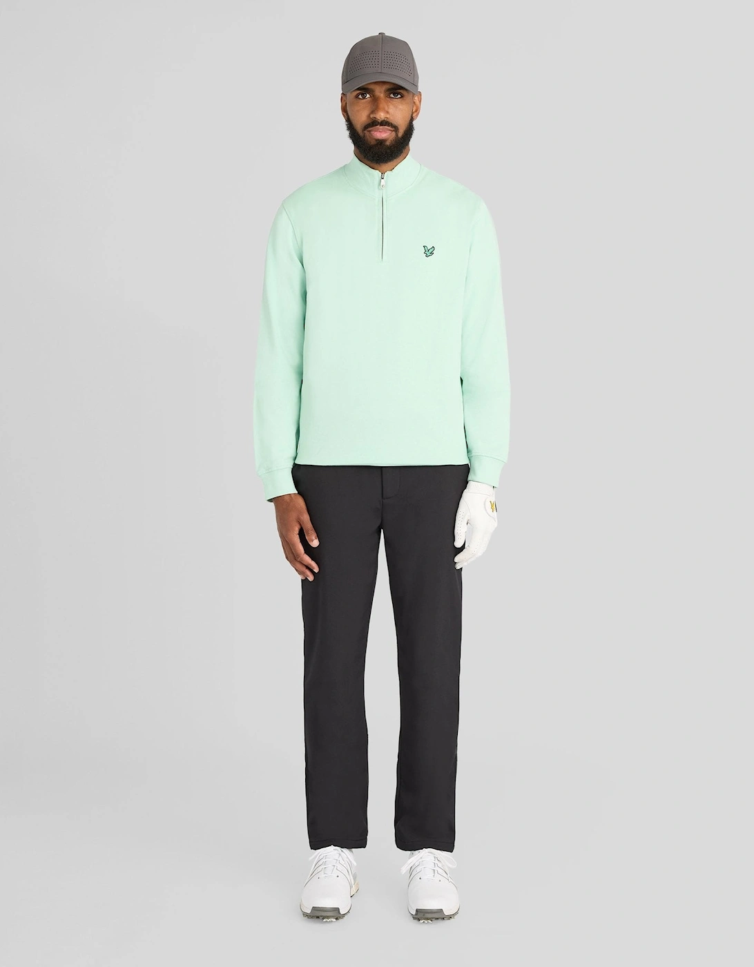 Green Eagle Cotton 1/4 Zip Midlayer