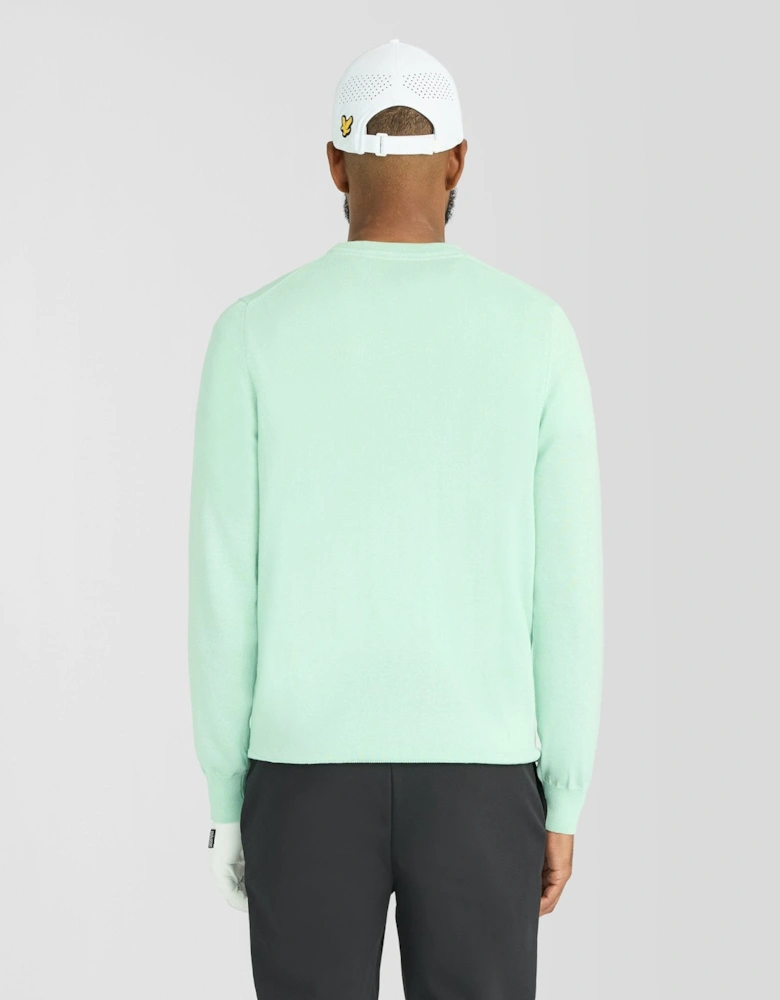 Green Eagle Cotton Blend Crew Neck Sweatshirt