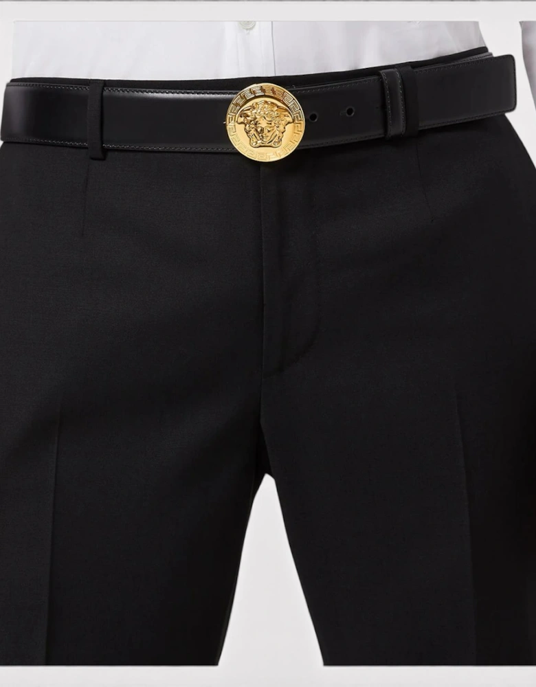 Round Medusa Head Belt Black