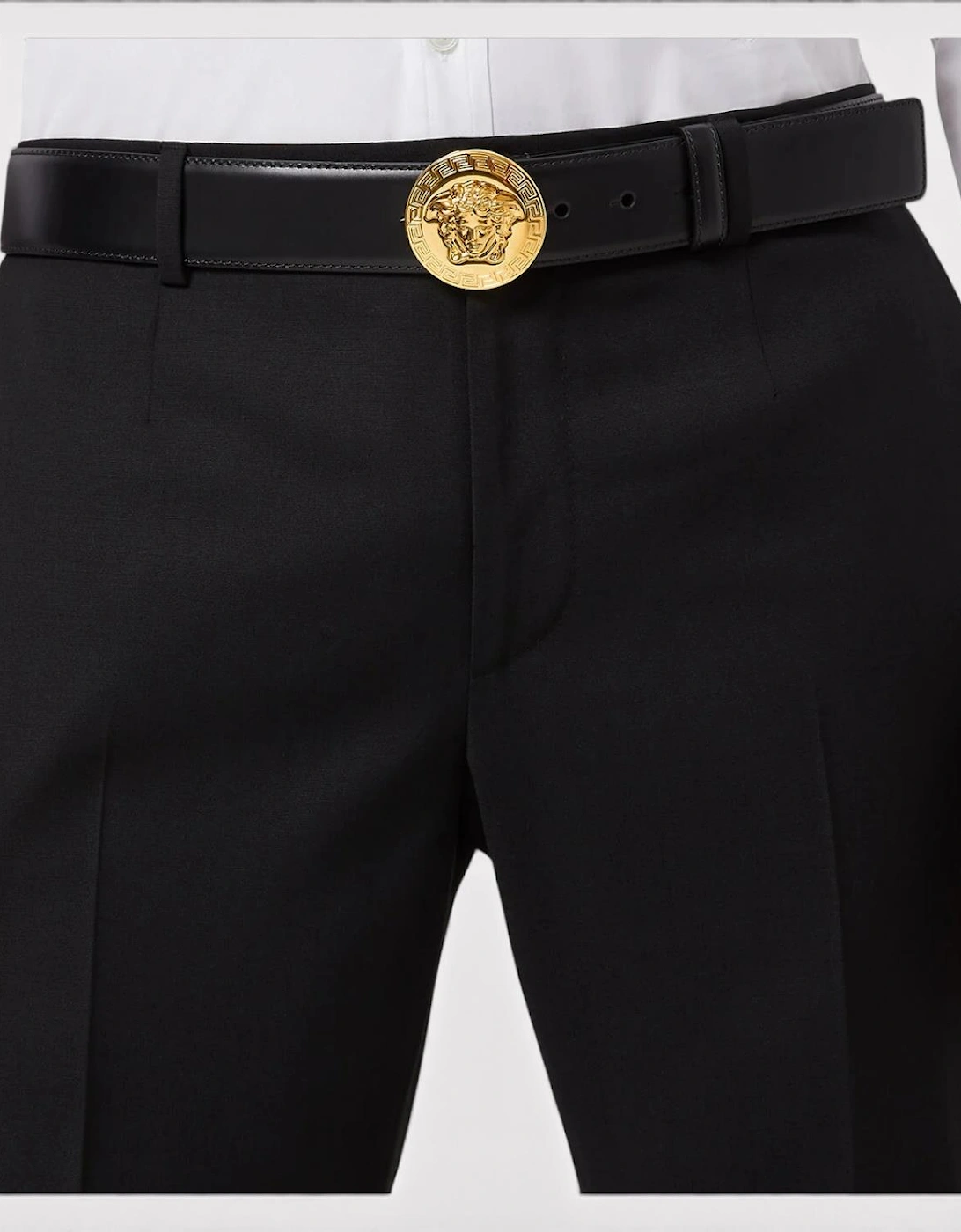 Round Medusa Head Belt Black