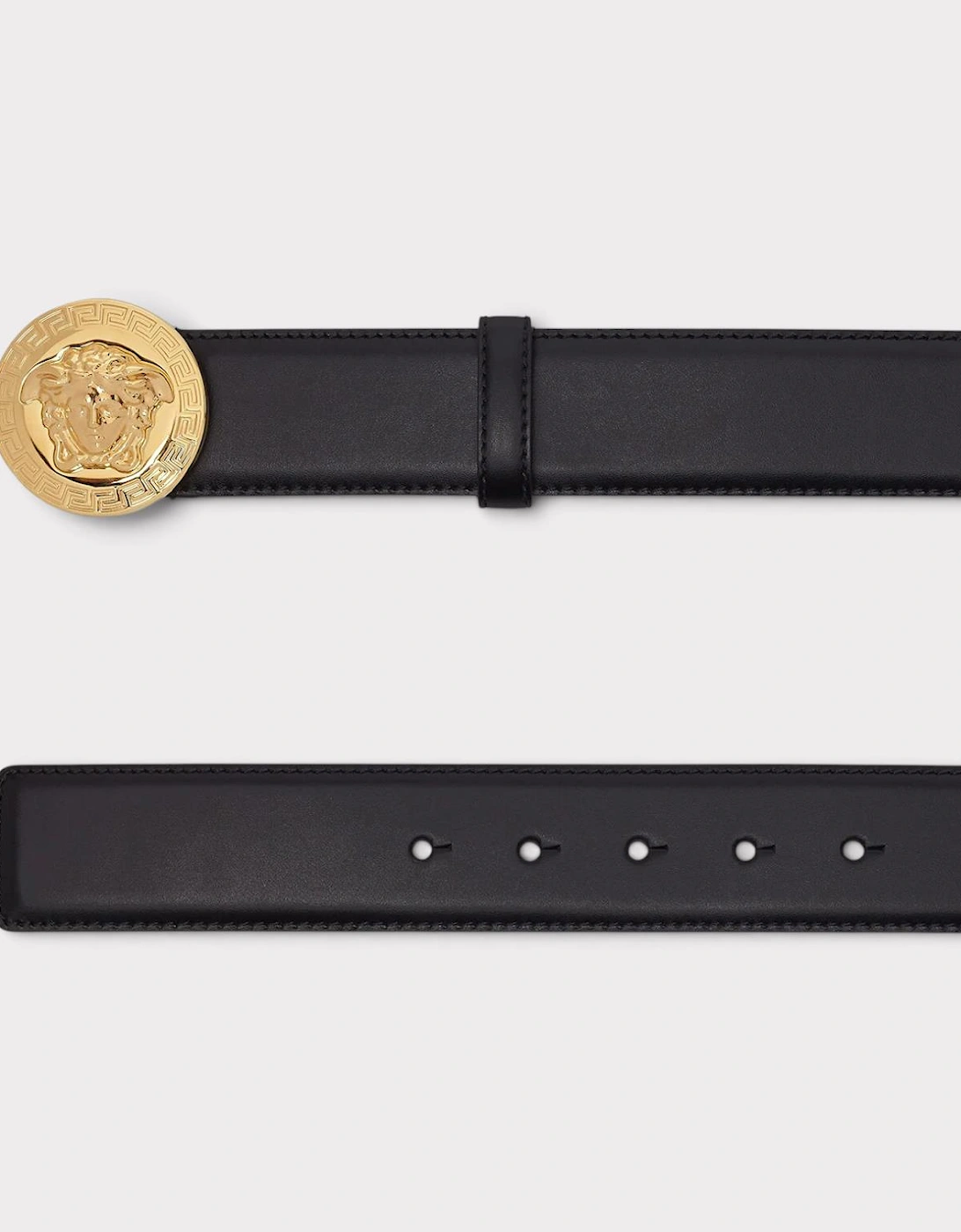 Round Medusa Head Belt Black