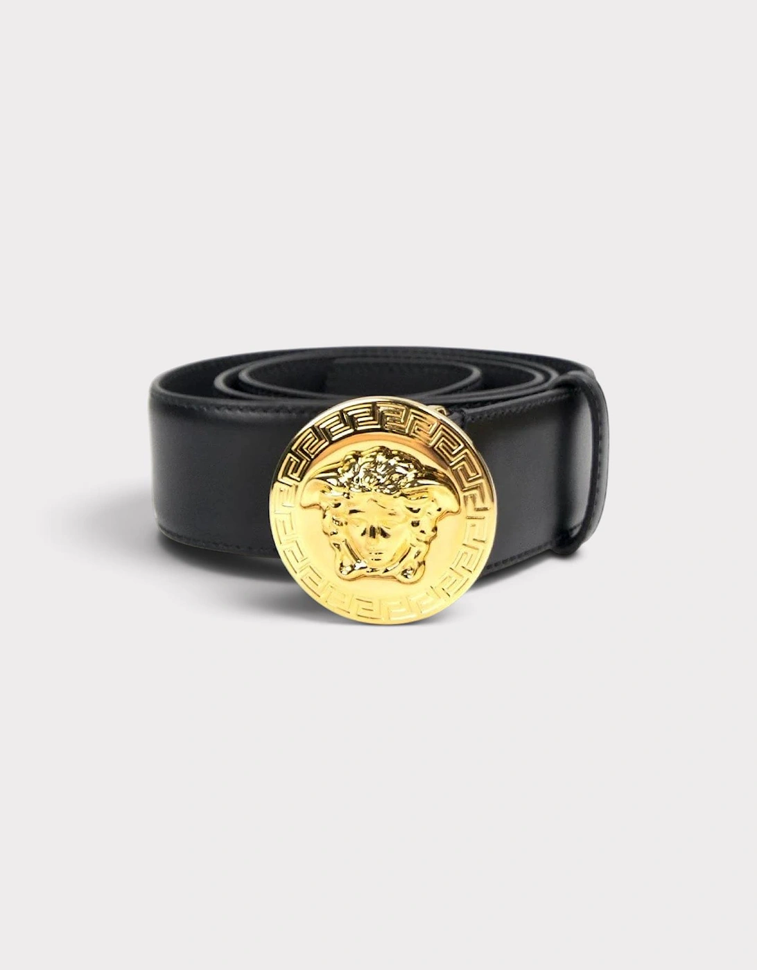 Round Medusa Head Belt Black