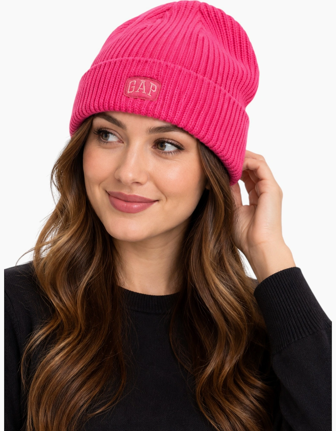 Gap Women's GAP Logo Womens Beanie Hat Outdoor Caps - Pink