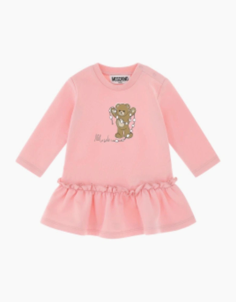 MOSCHINO BABY/TODDLER PINK DRESS MDV0DS