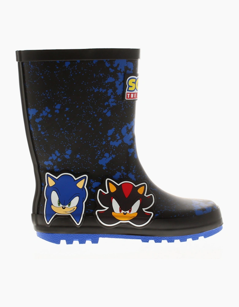 Sonic Younger Childrens Wellies Sonic Welly black UK Size