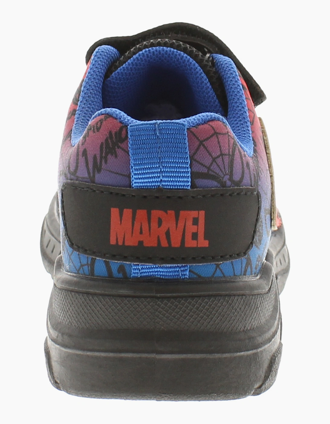 Spiderman Younger Boys Trainers Duplo Touch Fastening black red blue UK Size
