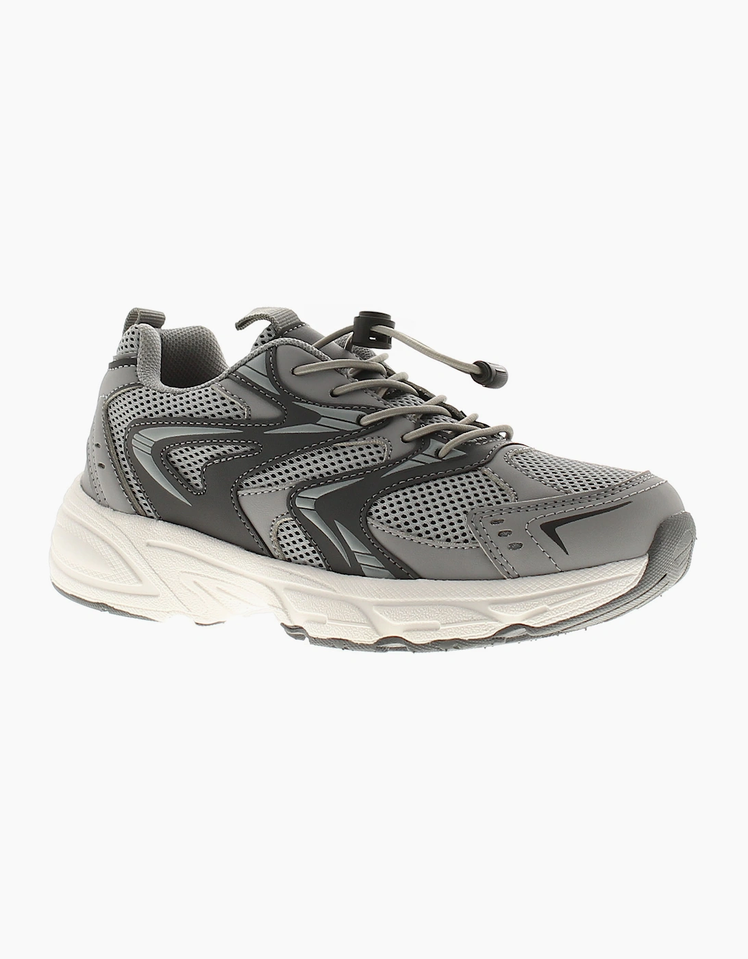 SURGE Childrens Running Shoes Trainers Saxon Lace Up grey UK Size