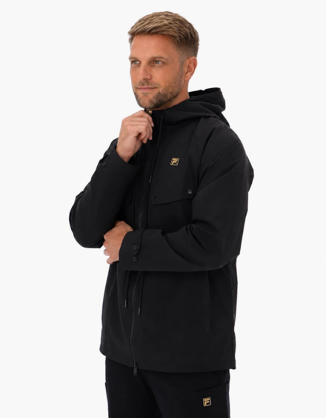 Fila Gold Fabroni Hooded Parka Black