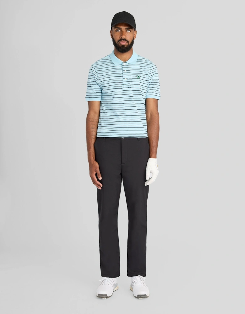 Green Eagle Striped Polo Shirt