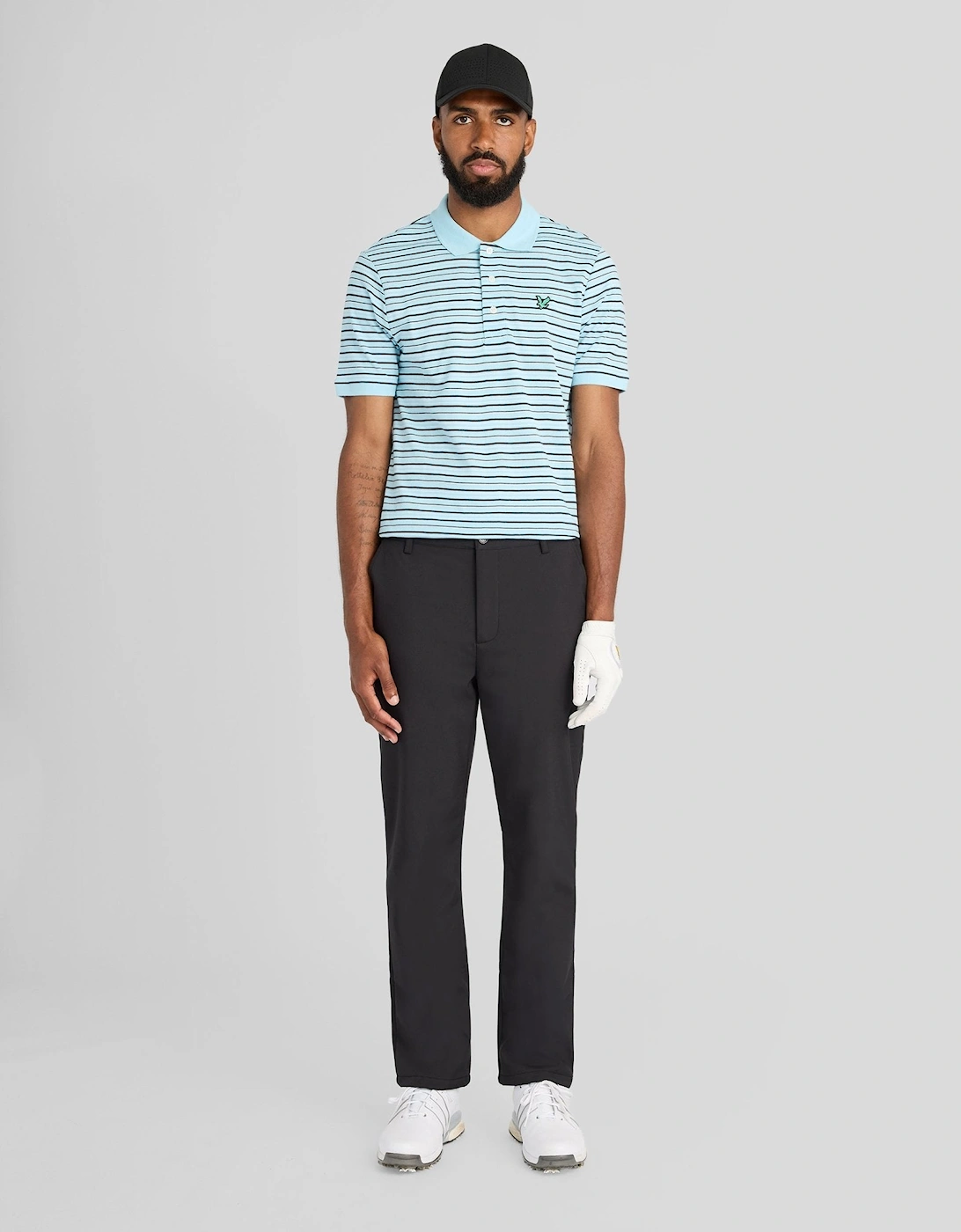 Green Eagle Striped Polo Shirt