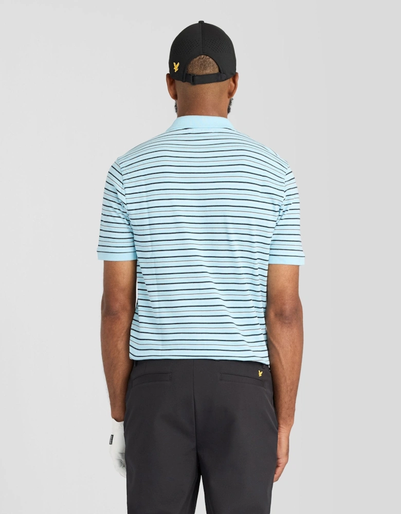 Green Eagle Striped Polo Shirt