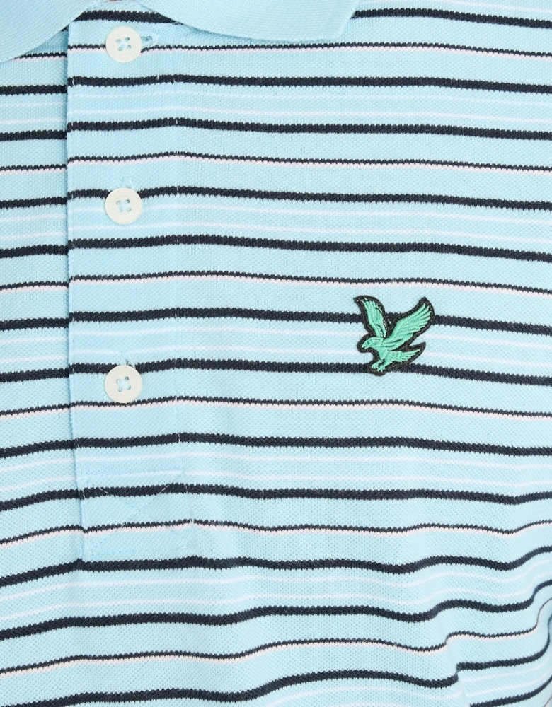 Green Eagle Striped Polo Shirt
