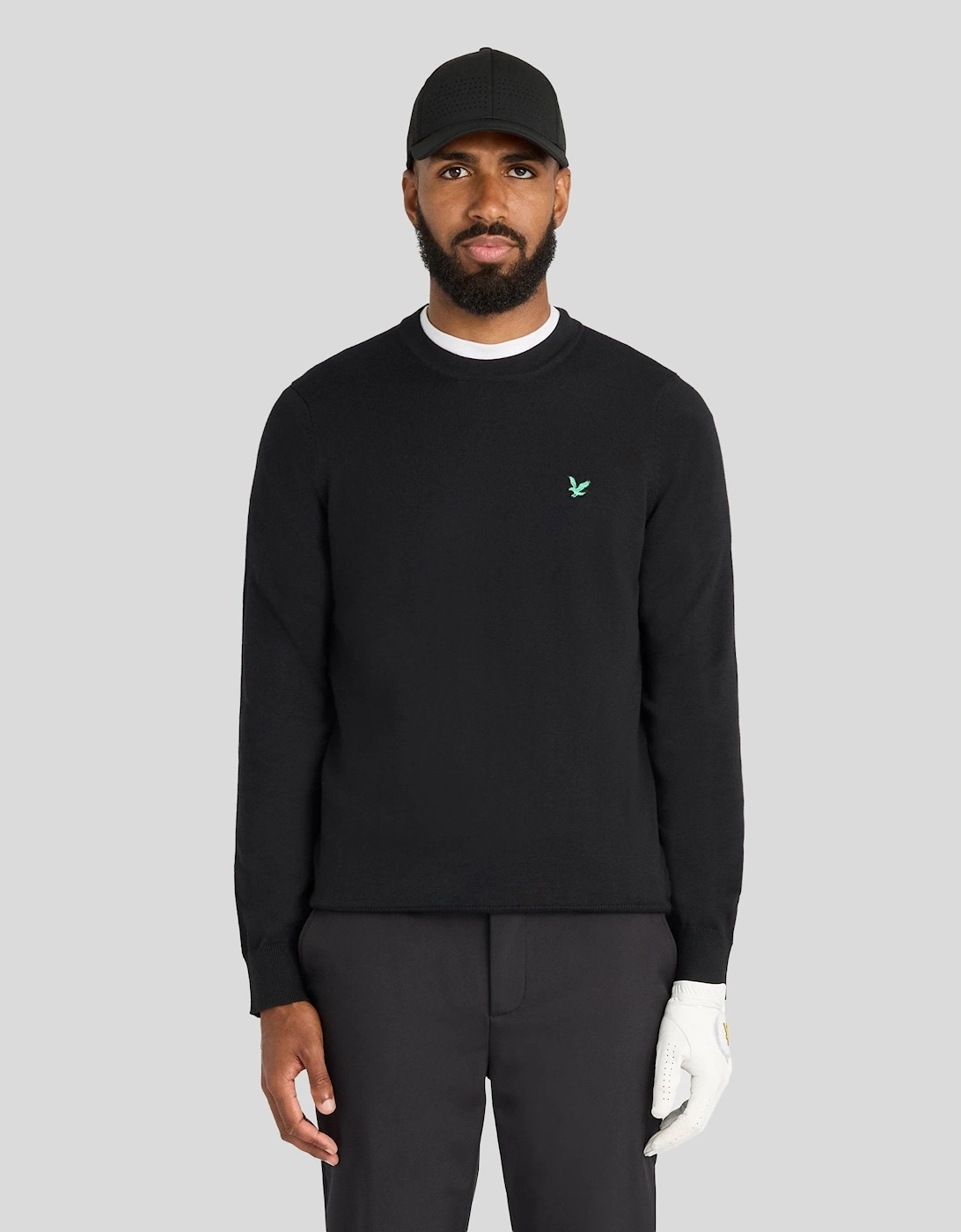 Lyle & Scott Lyle And Scott Men's Green Eagle Cotton Blend Crew Neck Sweatshirt