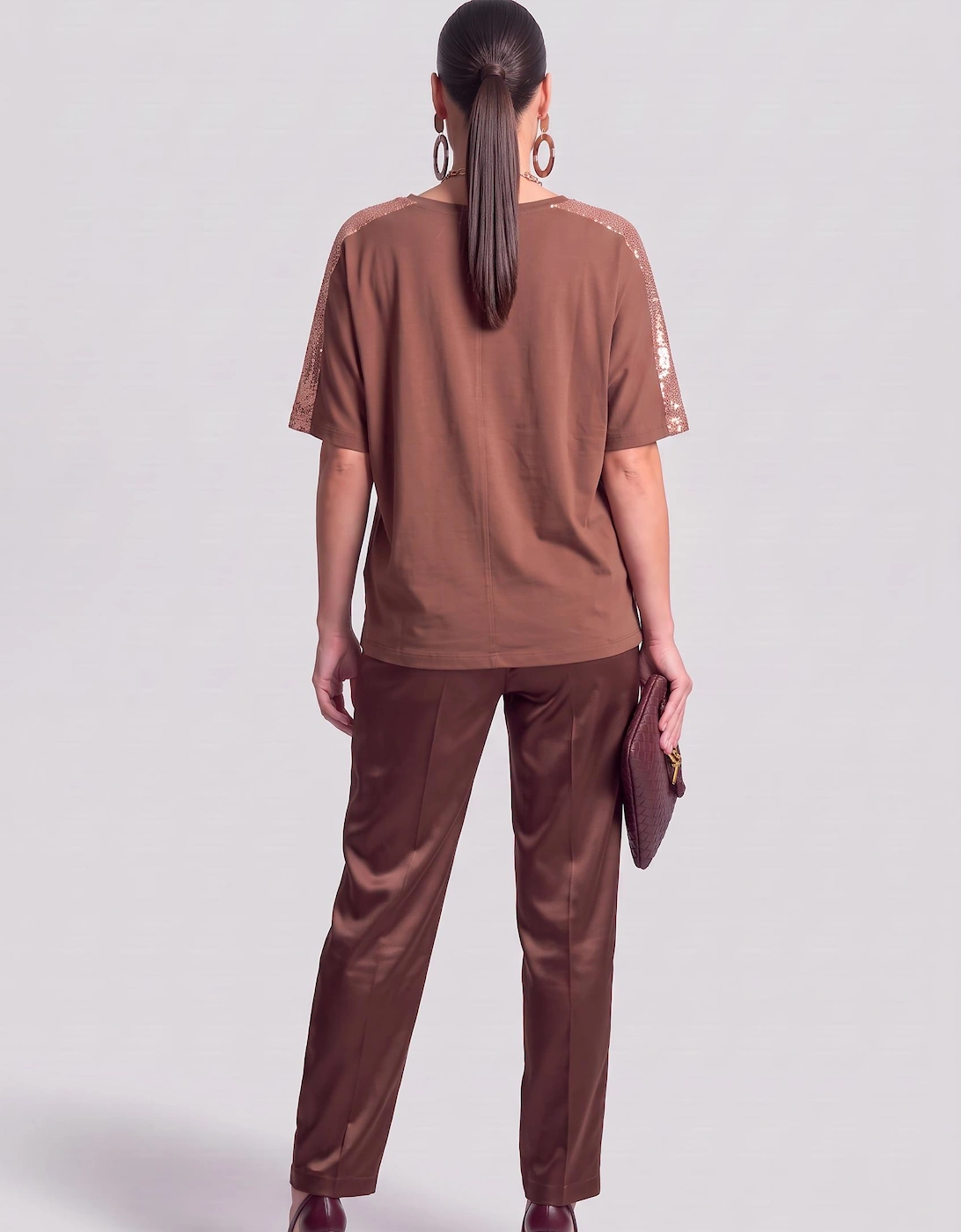 Paillettes Blouse Bronze