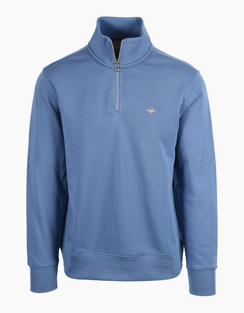 GANT REG SHIELD HALF ZIP BLUE HORIZON