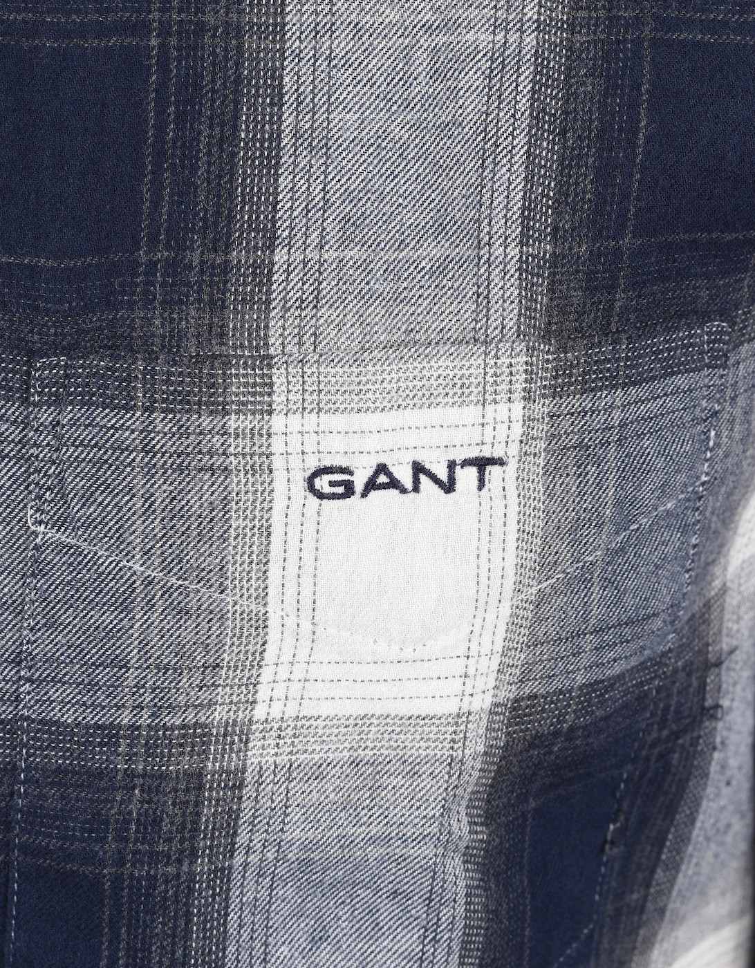 GANT REG WINDBLOWN FLANNEL CHECK SHIRT EVENING BLUE