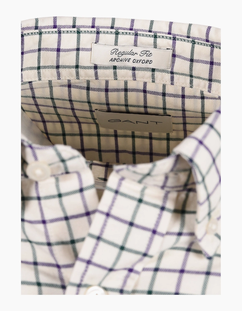GANT REG ARCHIVE OXFORD CHECK SHIRT CREAM