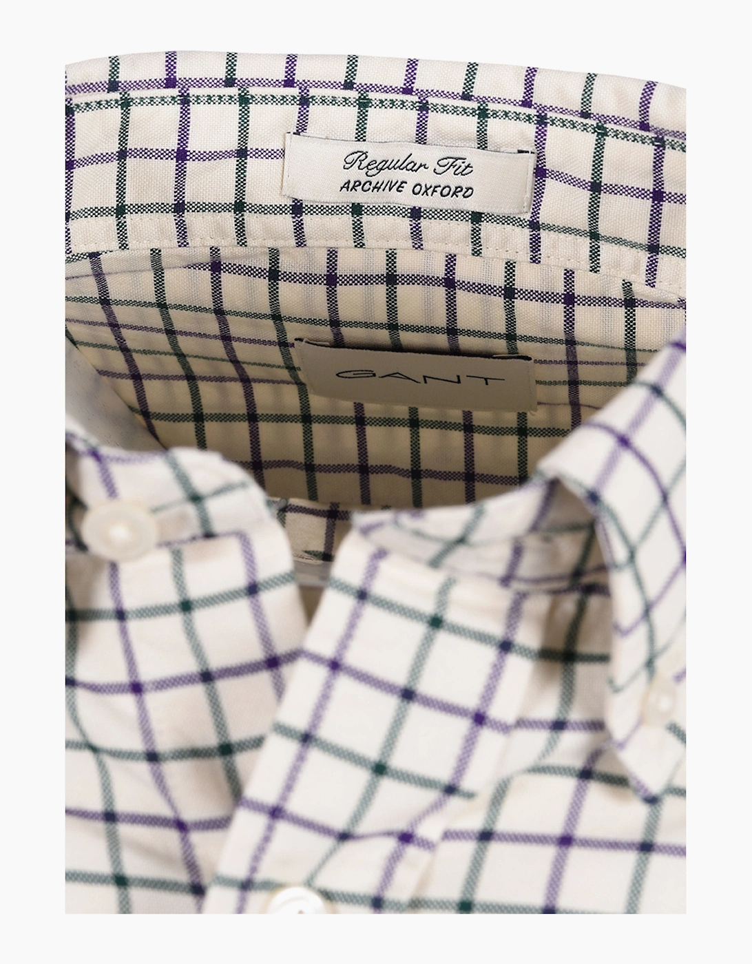 GANT REG ARCHIVE OXFORD CHECK SHIRT CREAM