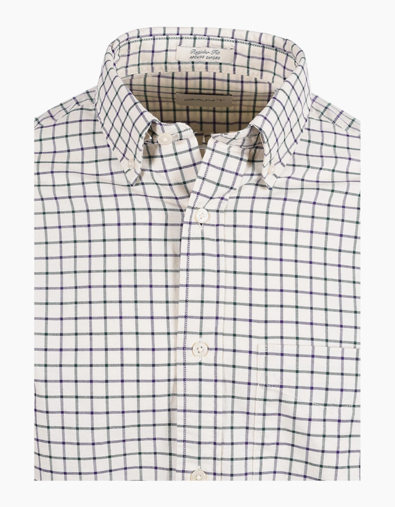 GANT REG ARCHIVE OXFORD CHECK SHIRT CREAM