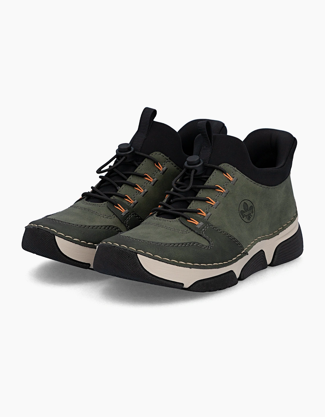 Rieker 45963 Womens Slip-On Trainers Forest/Moss/Black