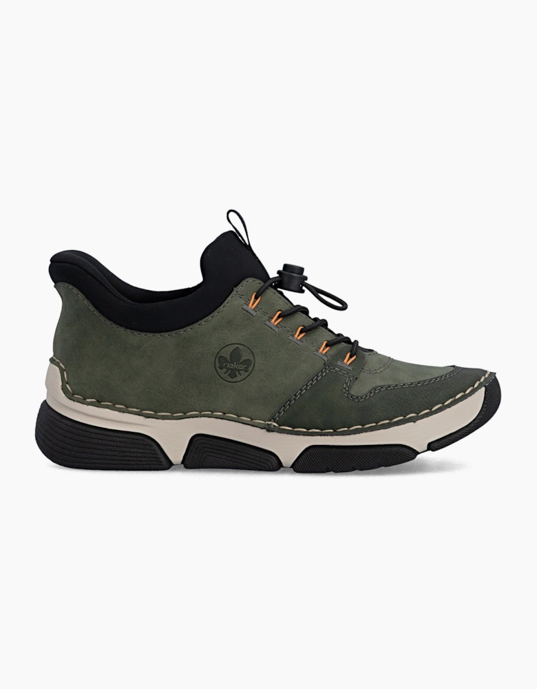 Rieker 45963 Womens Slip-On Trainers Forest/Moss/Black