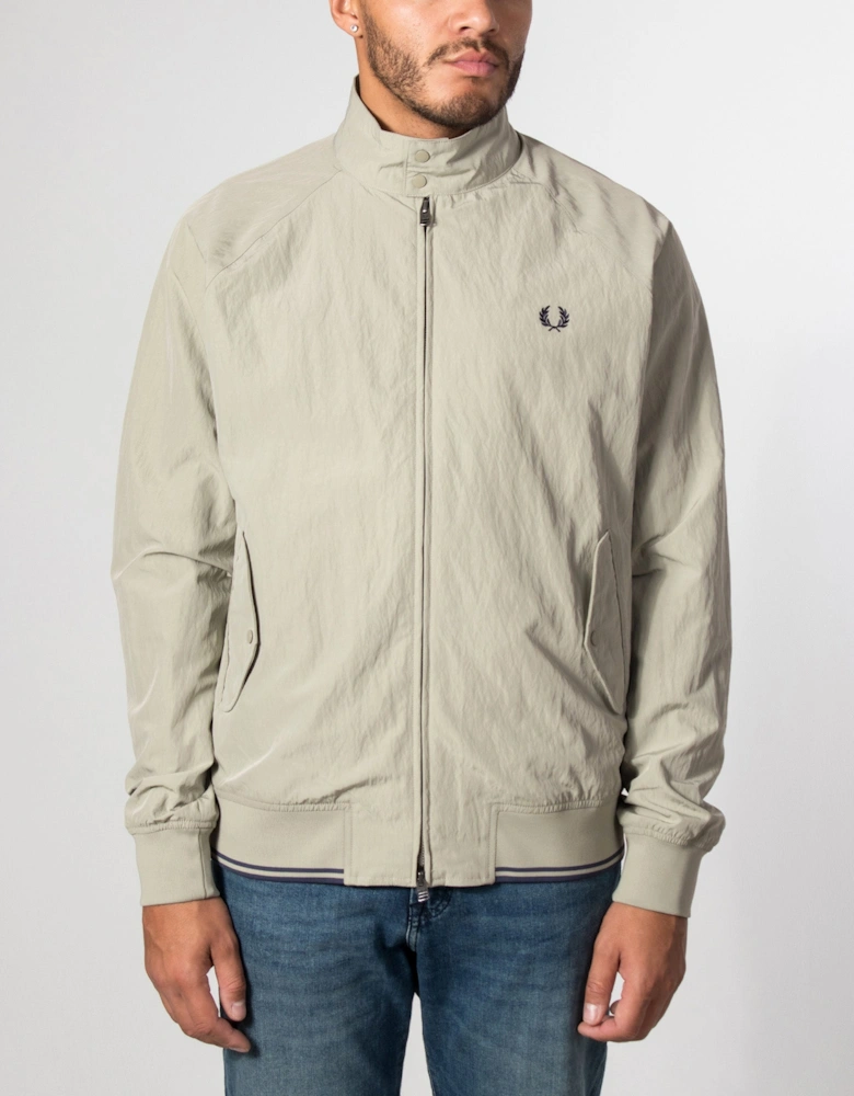 Regular Fit Crinkle Nylon Harrington Jacket