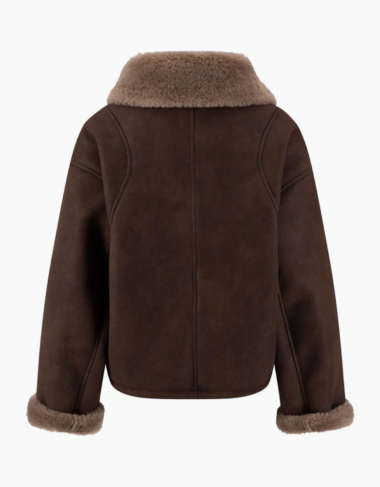 Faux leather Aviator jacket