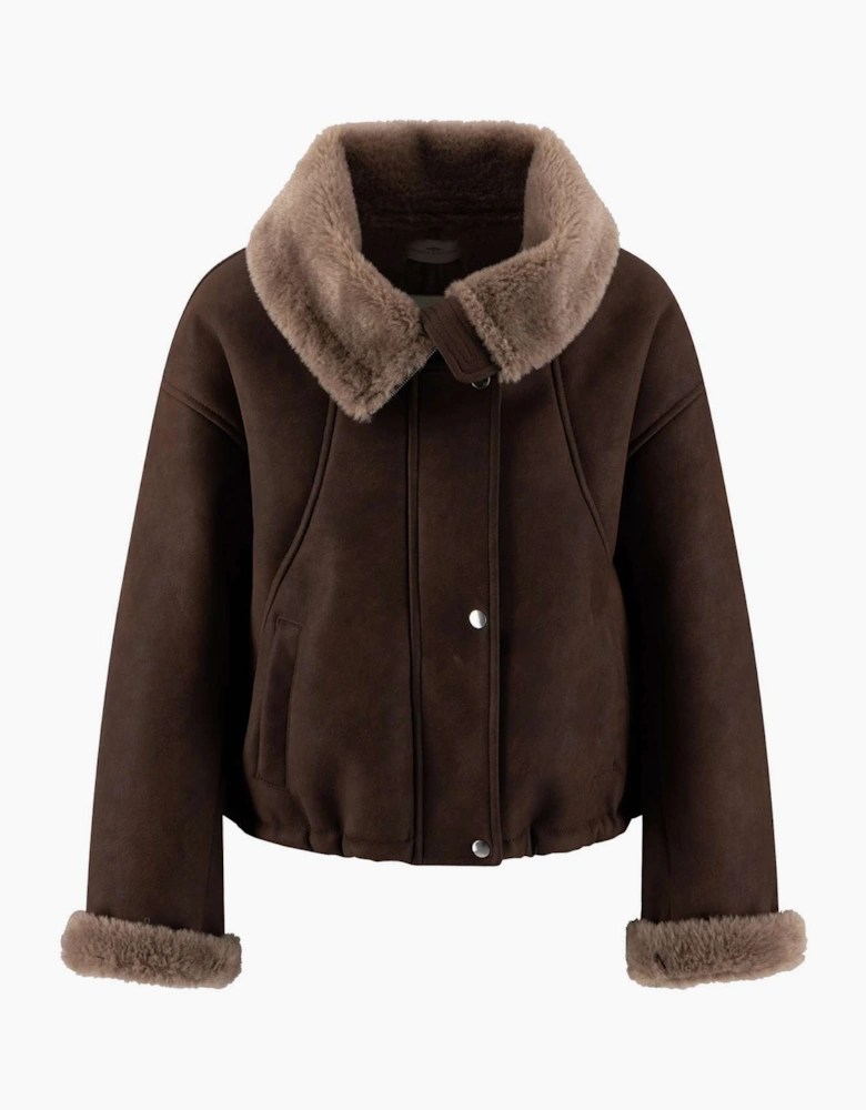Faux leather Aviator jacket