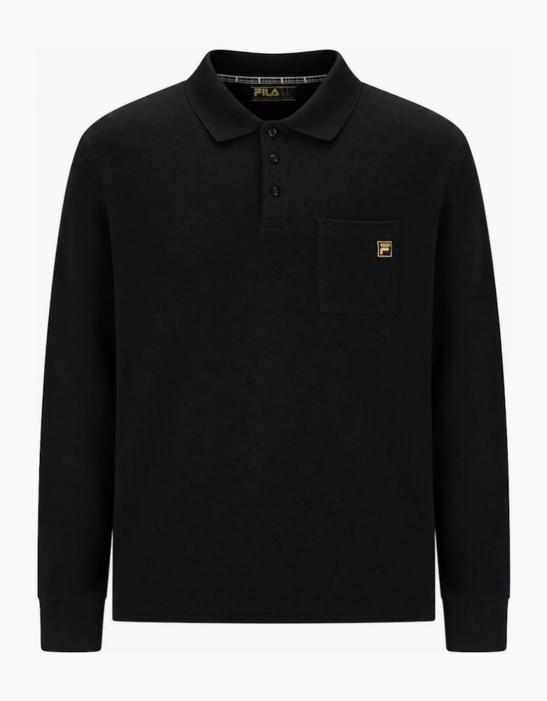 Fila Gold Dino Pocket Polo Shirt Black