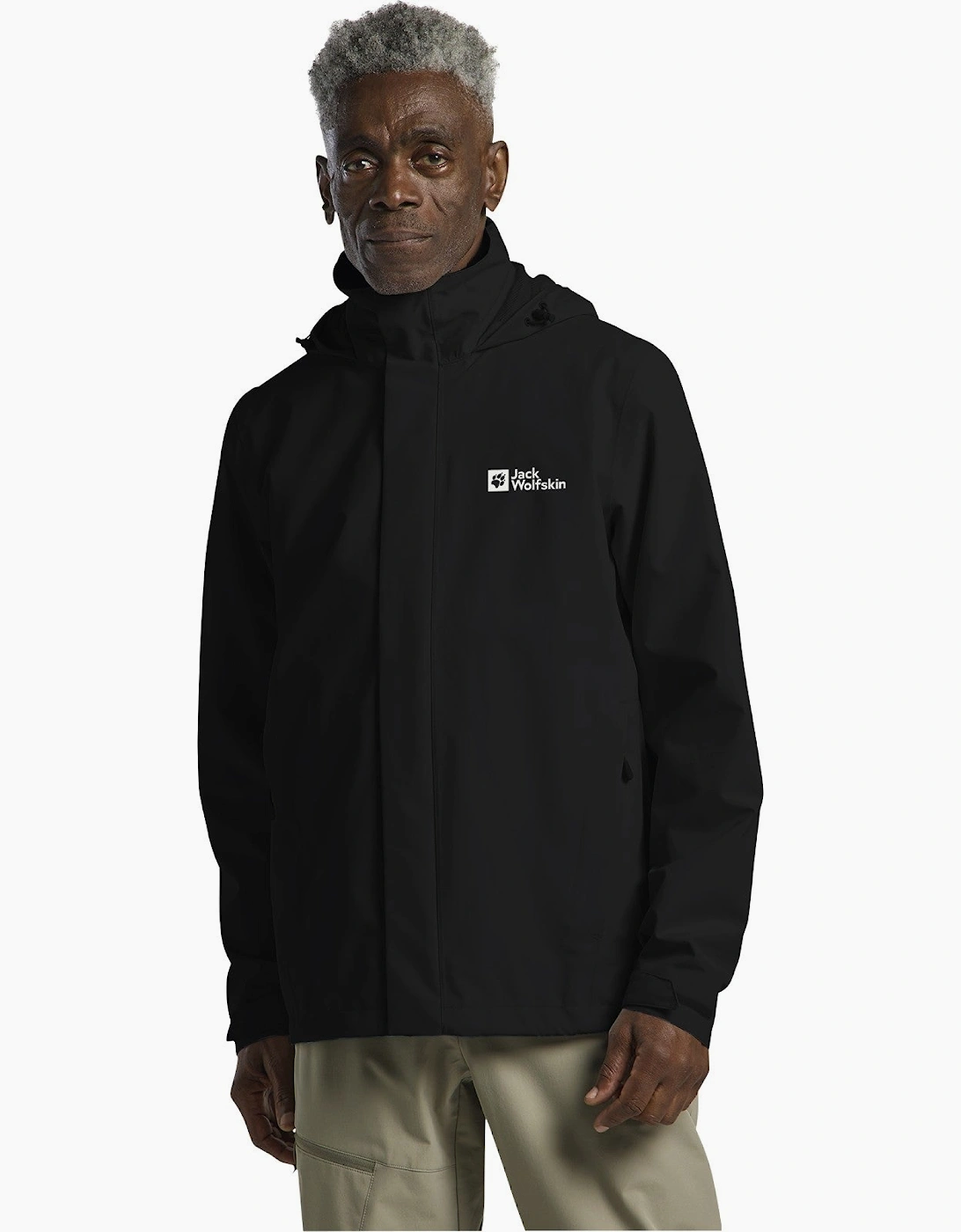 Men's Jack Wolfskin Mens Trailtime 2L Waterproof Jacket - Black - Size: 40/Regular