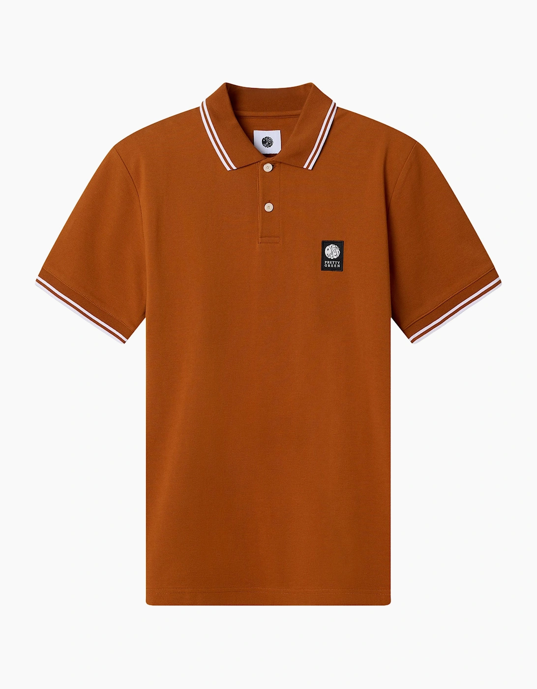 Pretty Green Men's Pretty Green Rayner SS Polo Rust - Orange