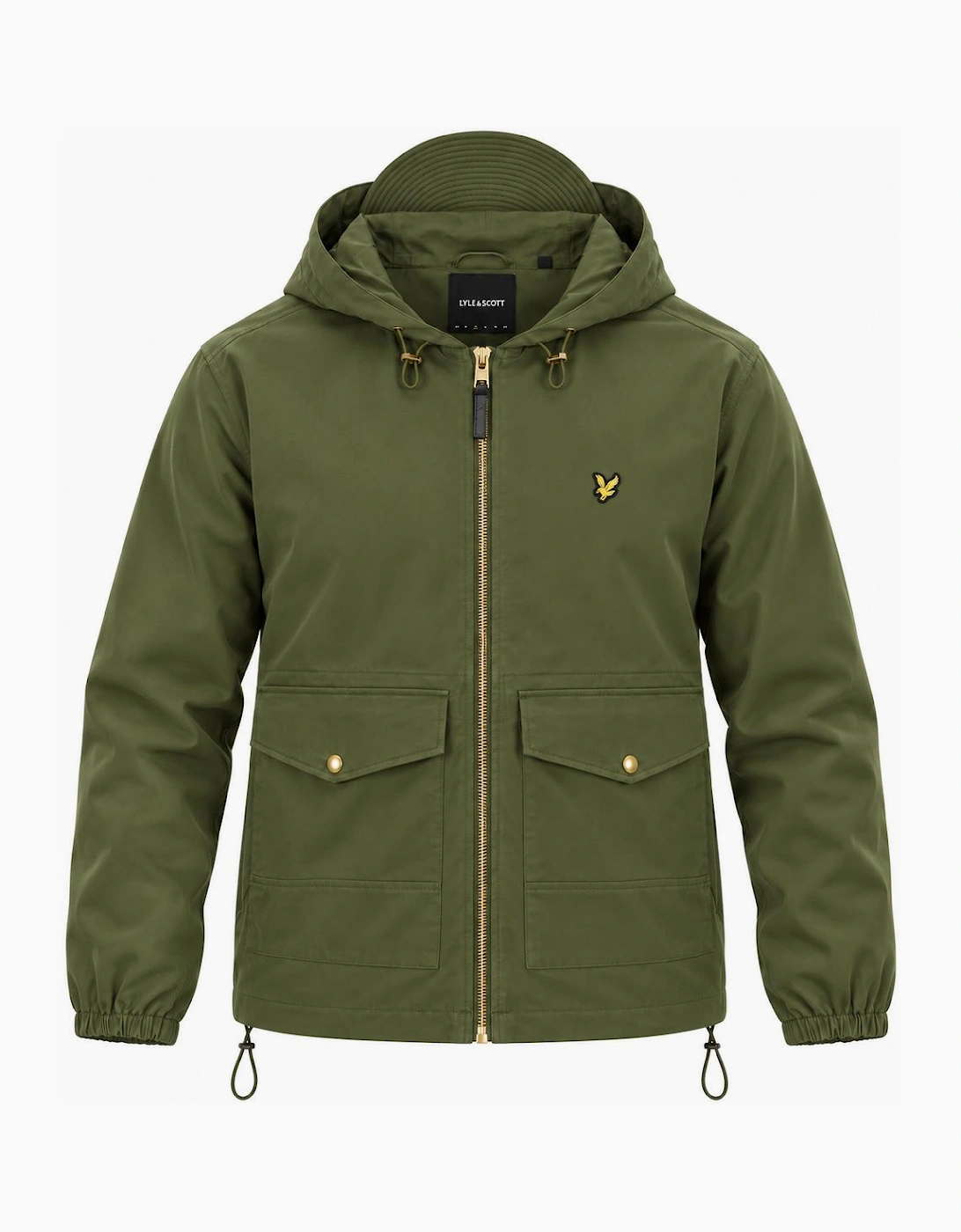 Lyle & Scott Waxed Hooded Utility Jacket True Olive