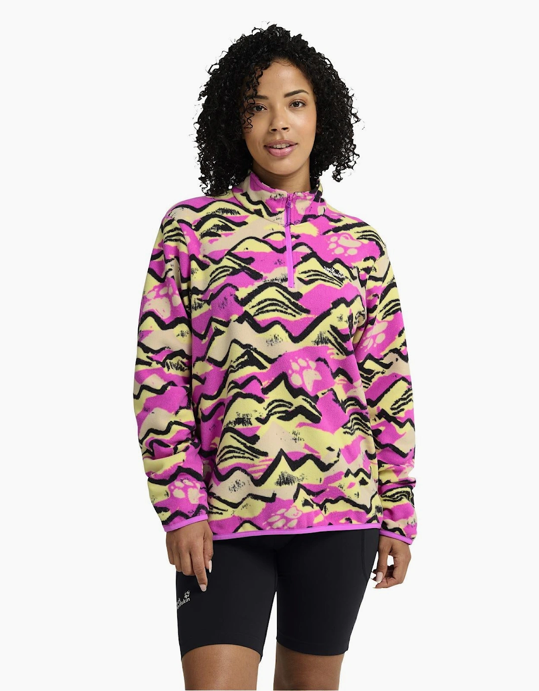 Jack Wolfskin Women's Jack Wolfskin Womens Paw Era 100 Half Zip Fleece - Mountain Paw Foxglove