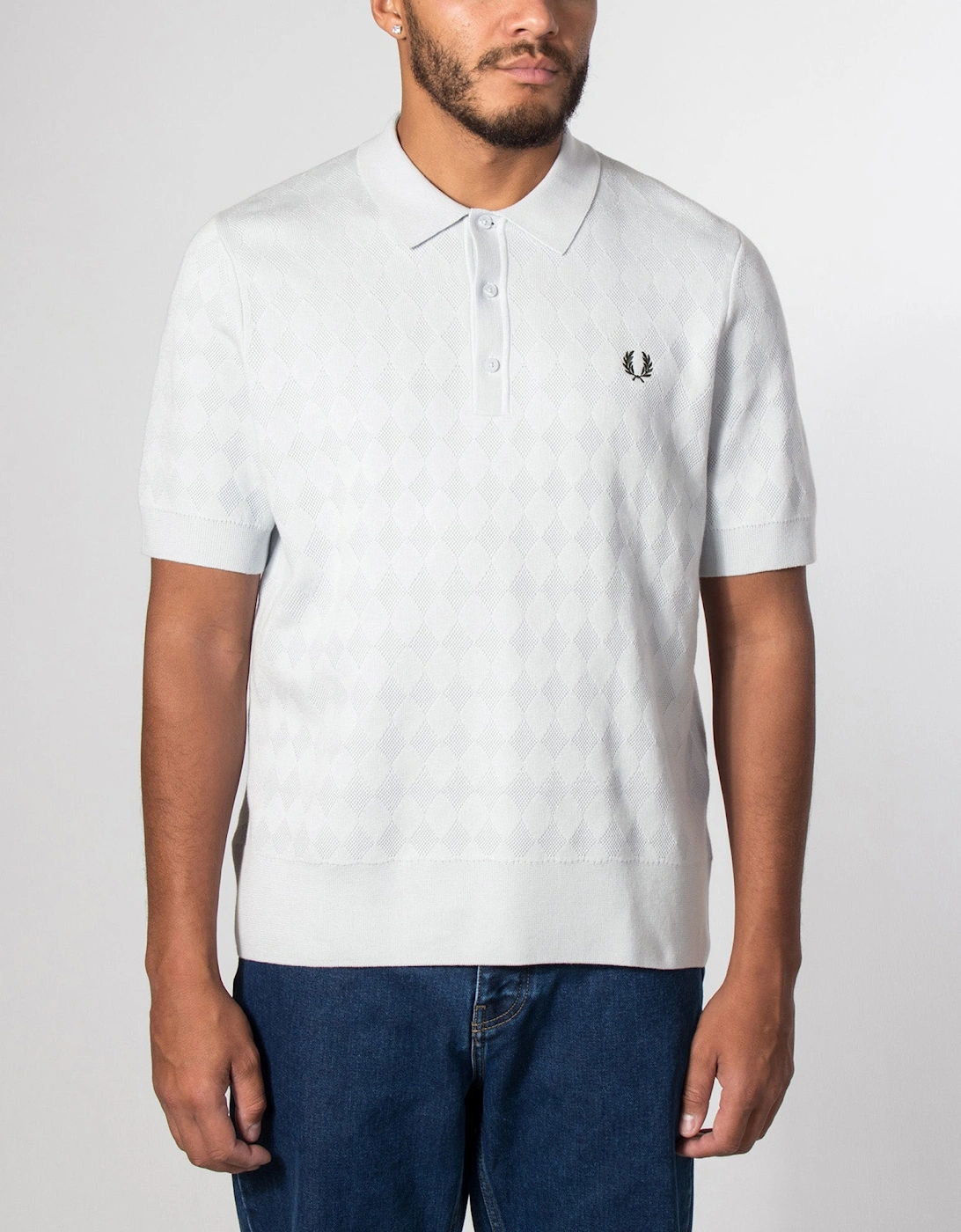 Regular Fit Pointelle Knitted Polo Shirt
