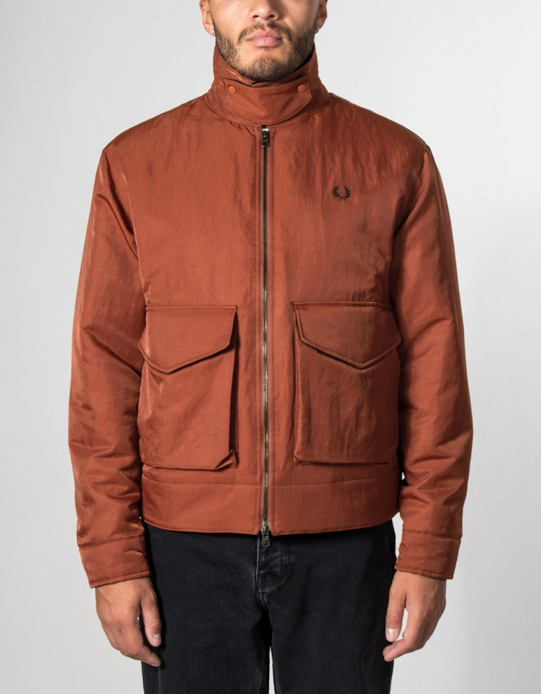 Regular Fit Nylon Caban Jacket