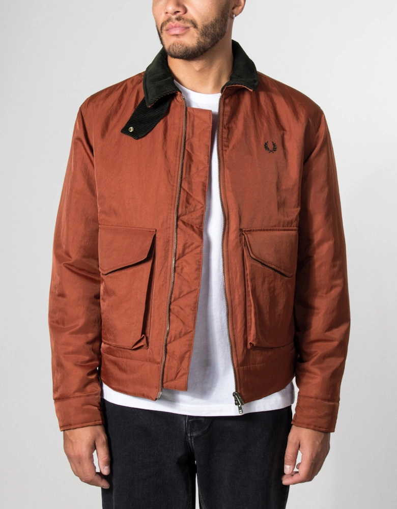 Regular Fit Nylon Caban Jacket
