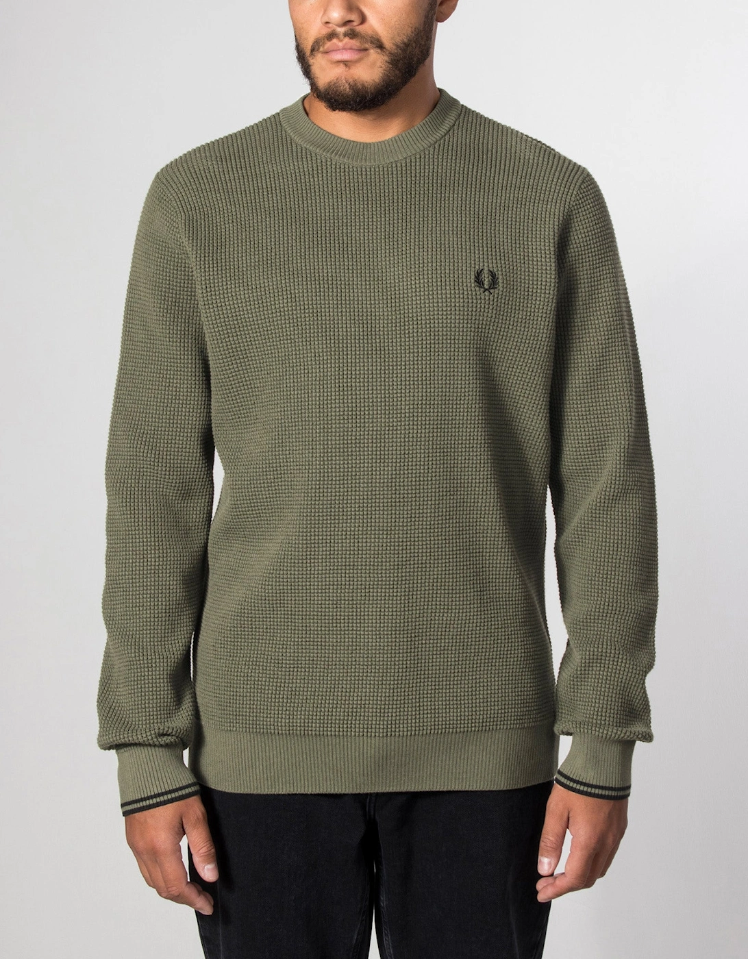 Regular Fit Waffle Stitch Jumper