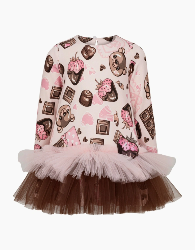 Girls Pink Chocolate Tutu Dress