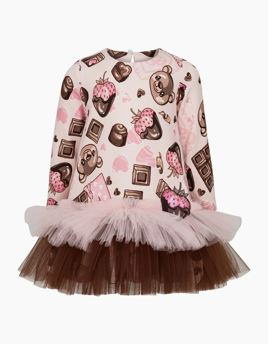 Girls Pink Chocolate Tutu Dress