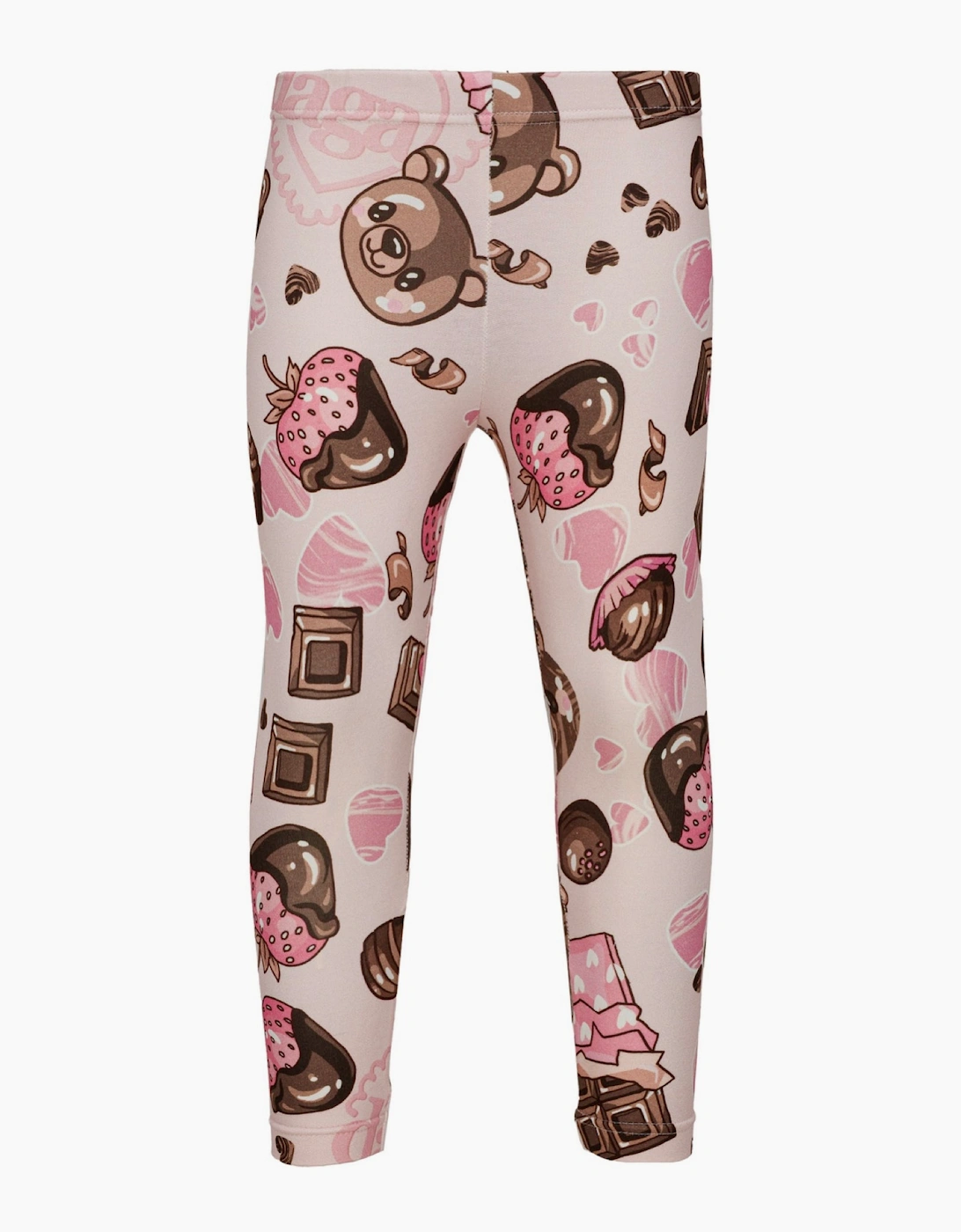 Girls Pink Chocolate Frilled Legging Set