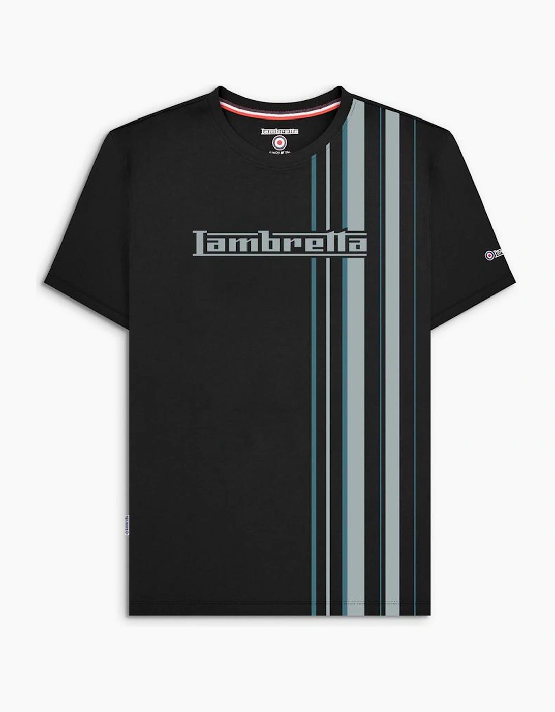 Lambretta Mens Multi Stripe Short Sleeve T-Shirt