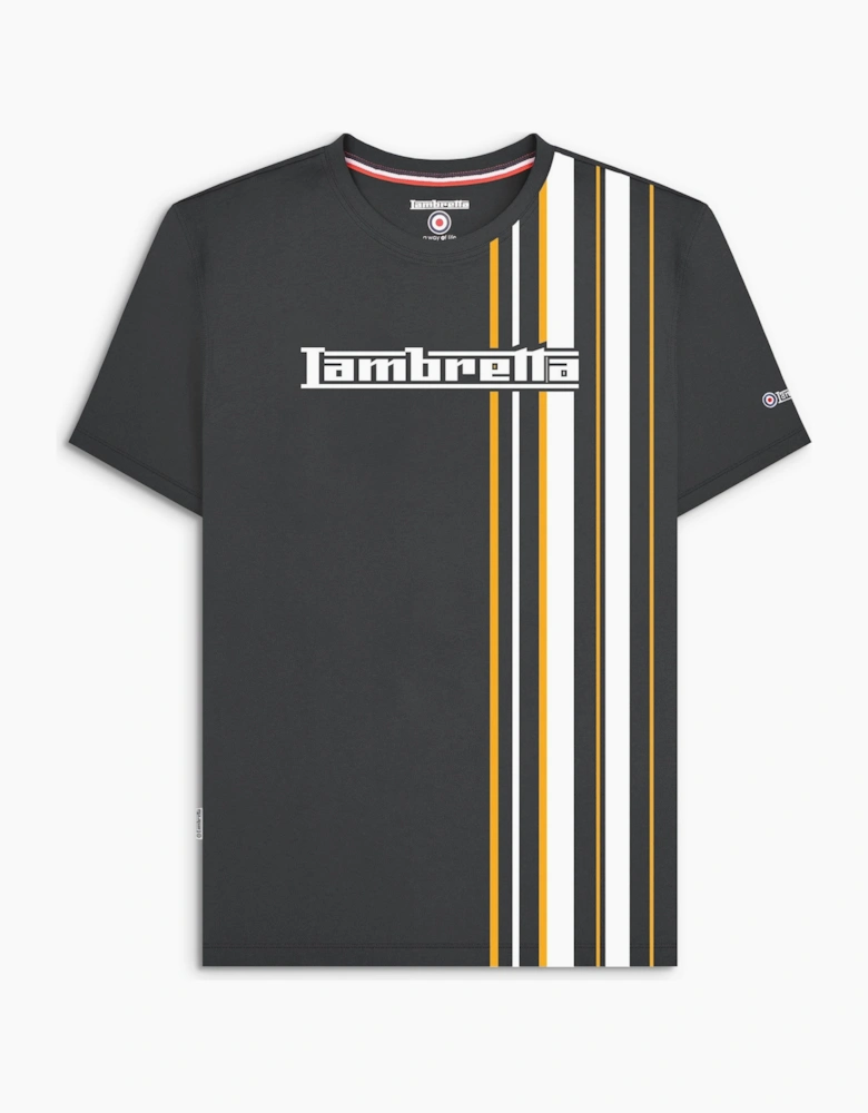 Lambretta Mens Multi Stripe Short Sleeve T-Shirt