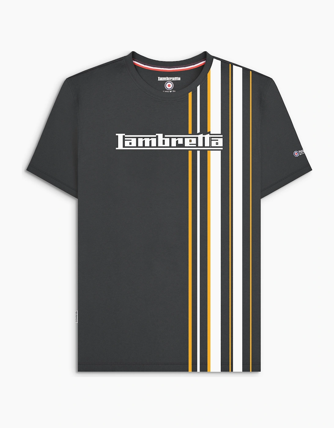 Lambretta Mens Multi Stripe Short Sleeve T-Shirt