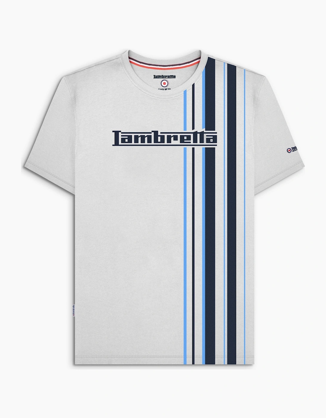 Lambretta Mens Multi Stripe Short Sleeve T-Shirt