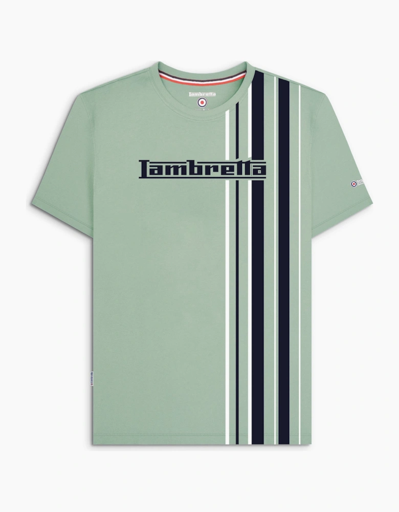 Lambretta Mens Multi Stripe Short Sleeve T-Shirt