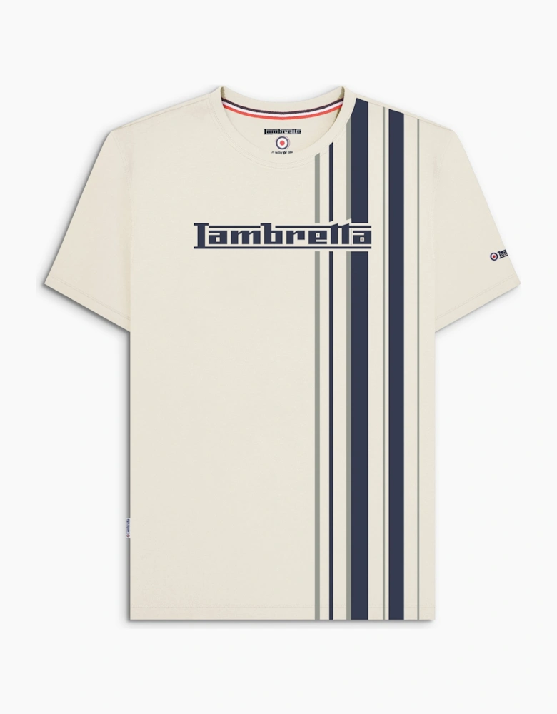 Lambretta Mens Multi Stripe Short Sleeve T-Shirt